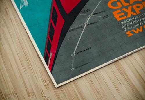 Glacier Express Switzerland Travel Poster VINTAGE POSTER puzzle