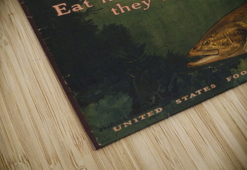 Save the fish VINTAGE POSTER puzzle