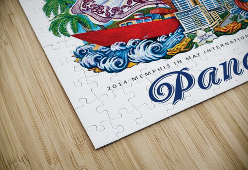 Panama vintage travel poster VINTAGE POSTER puzzle