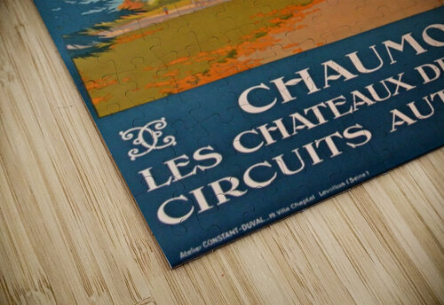 Chaumont Les Chateux de la Loire Circuits Automobiles VINTAGE POSTER puzzle
