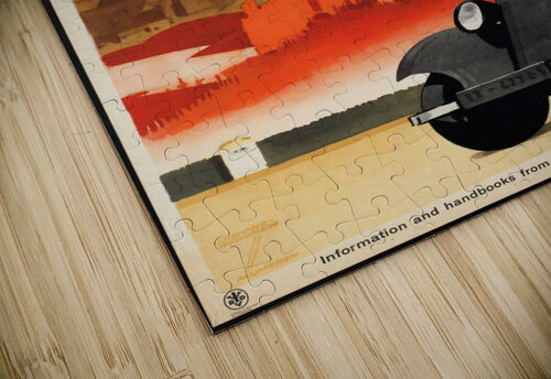 Motoring in Germany VINTAGE POSTER puzzle