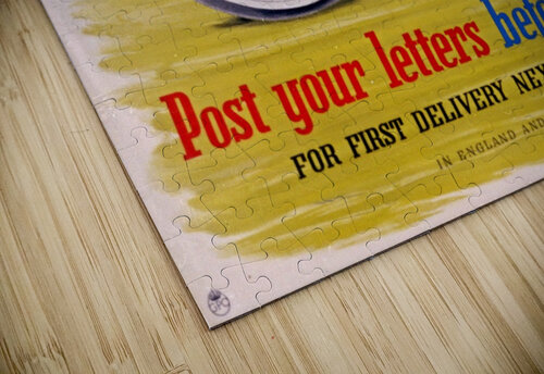 Post your letters before noon VINTAGE POSTER puzzle
