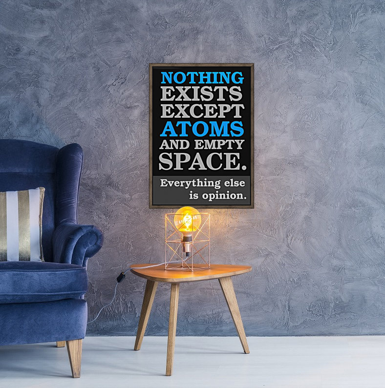Atomist Quote from Democritus Reproduction