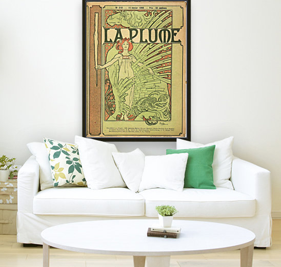 La Plume by Alphonse Mucha Reproduction