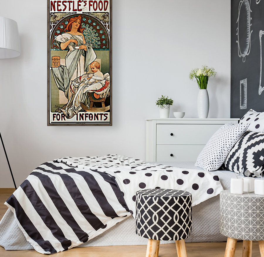 Nestle by Alphonse Mucha Reproduction