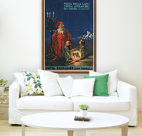 Hotel Excelsior Lido Venezia vintage poster 1924 Reproduction