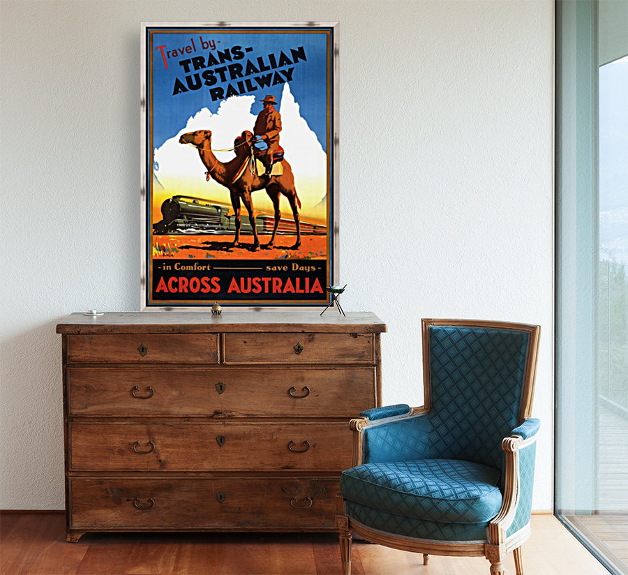 Trans Australian Railway travel poster Reproduction