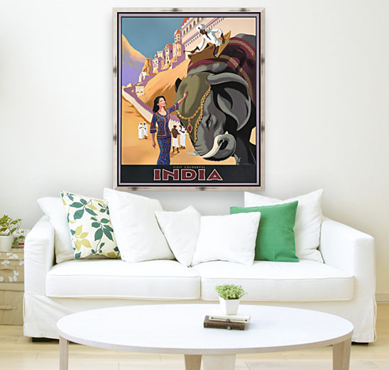 Visit Colorful India Vintage Travel Poster Reproduction