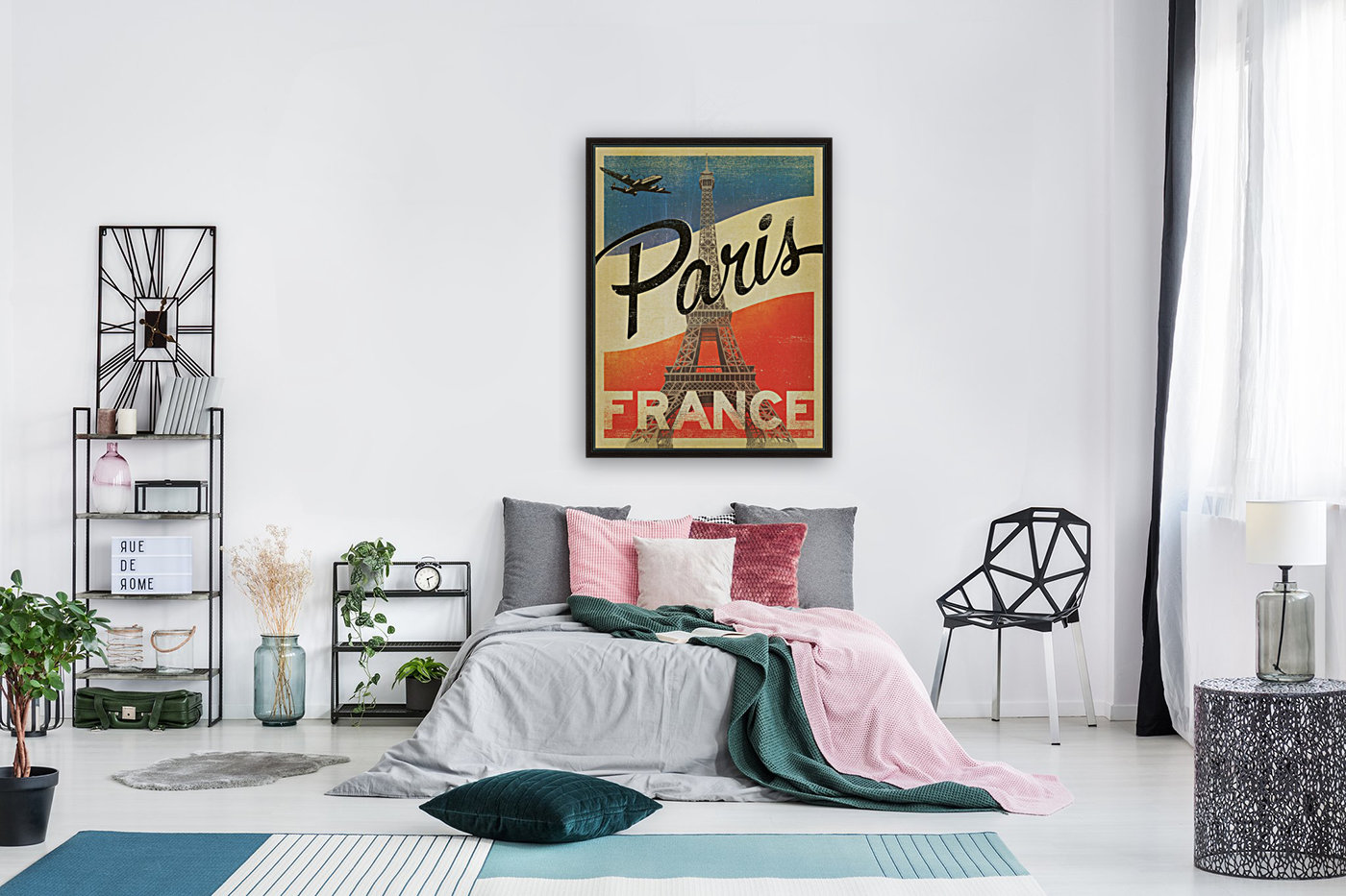 Paris France Vintage Poster by VINTAGE POSTER Wall Art