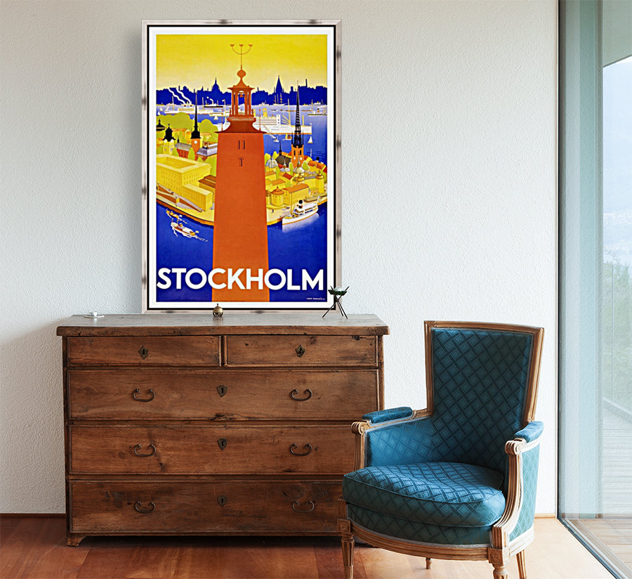 Stockholm travel poster Reproduction
