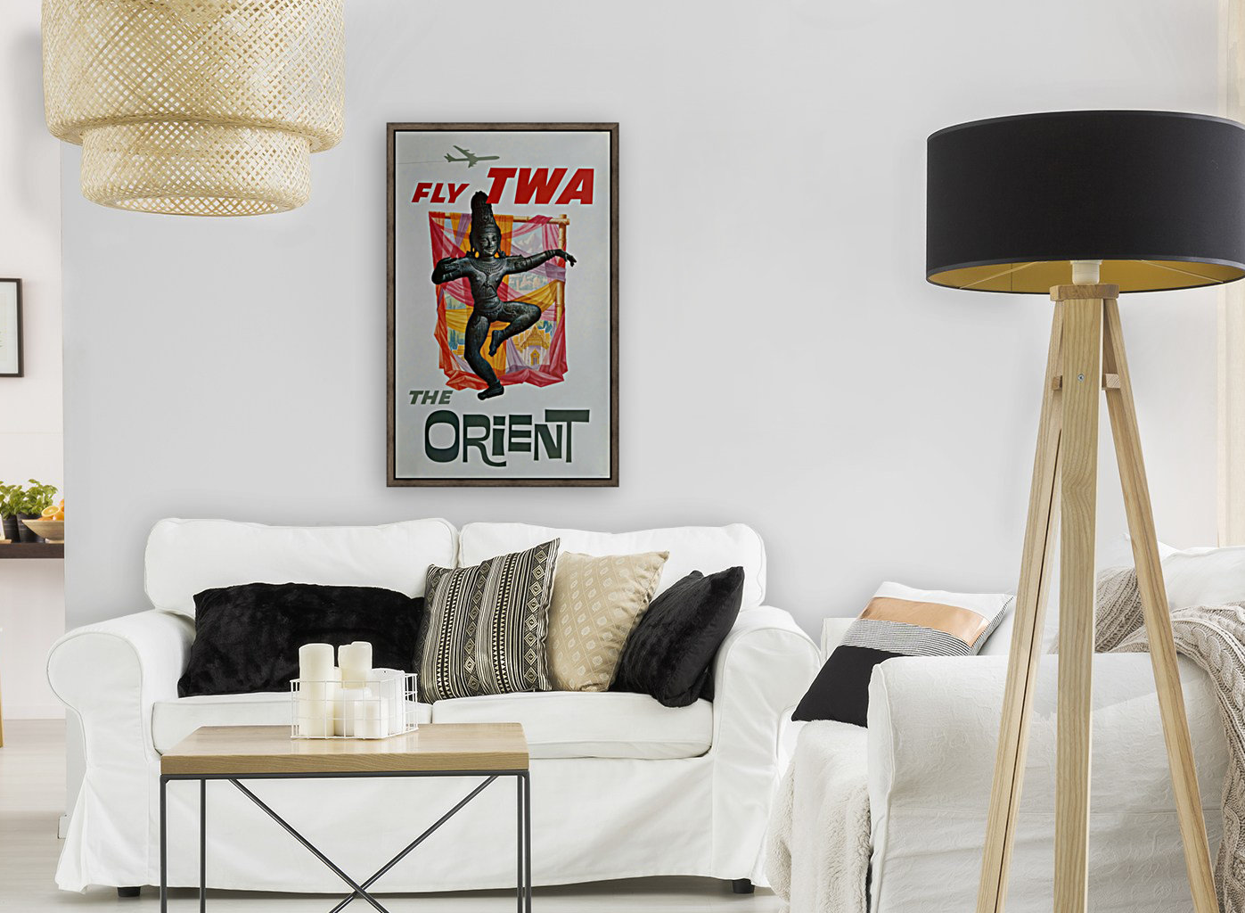 Original vintage poster Fly TWA The Orient Reproduction