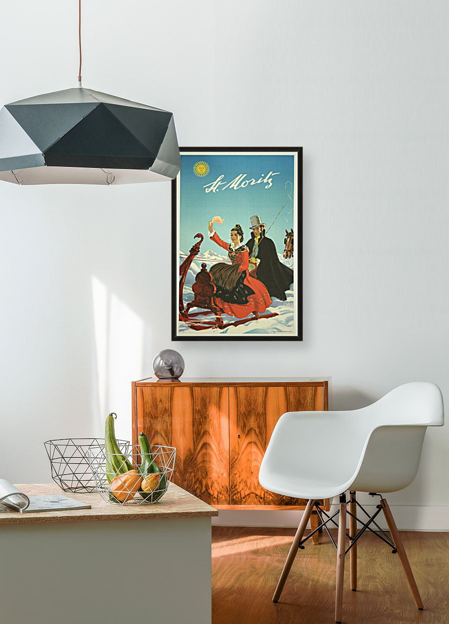 St Moritz Travel Poster Reproduction