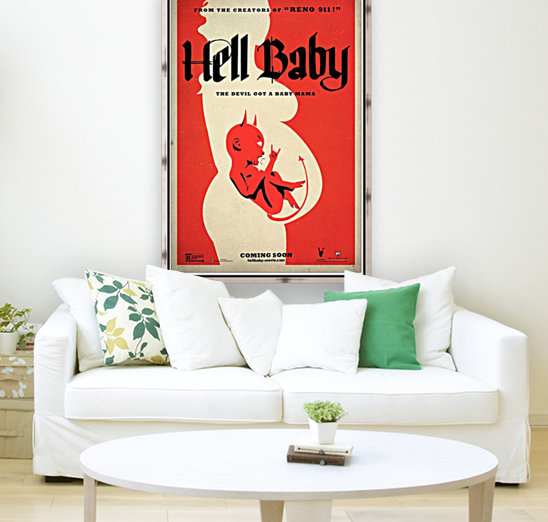 Hell Baby the Devil got a baby mama movie poster Reproduction