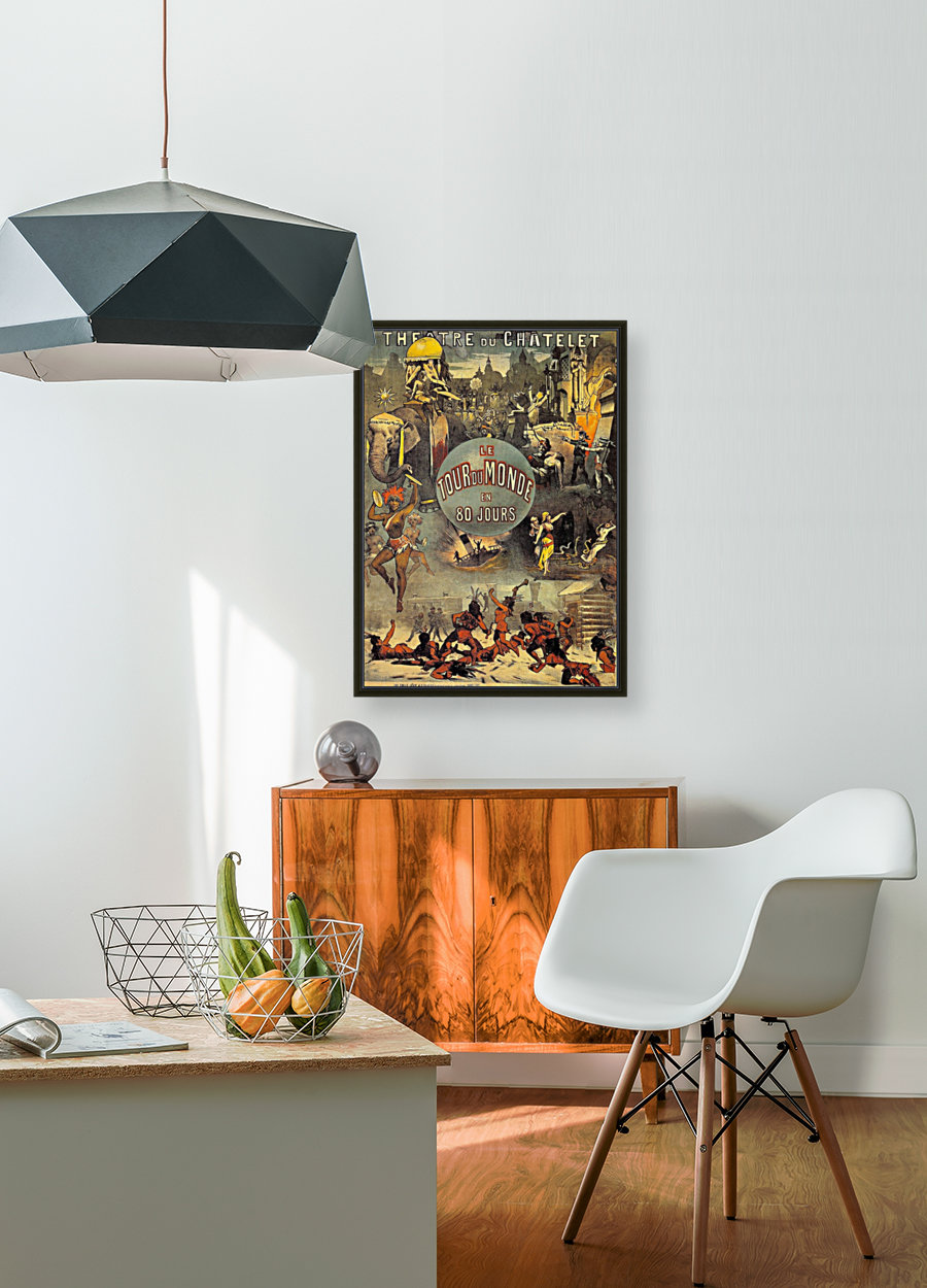 Le tour du monde en 80 jours vintage poster Reproduction