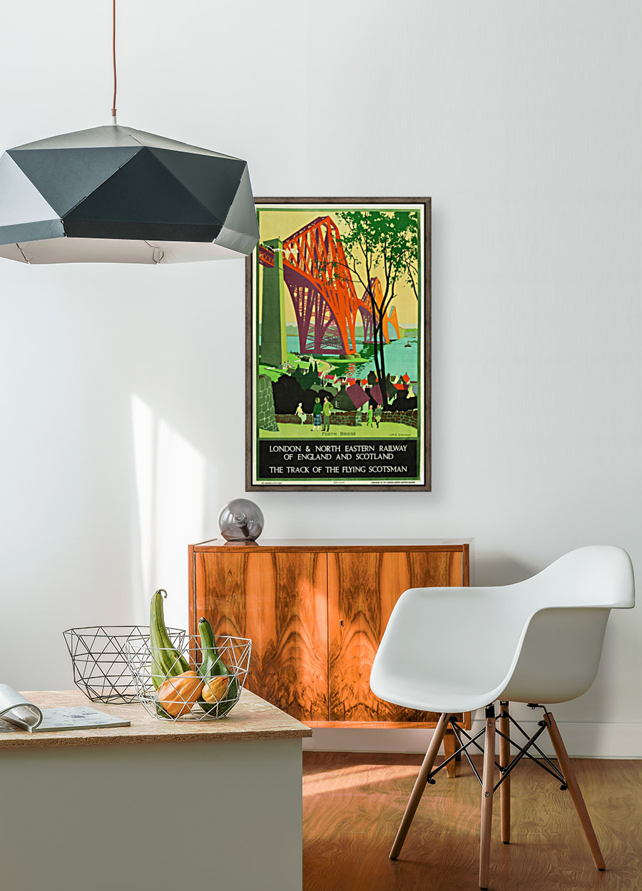 Forth Rail Bridge poster from 1928 Reproduction