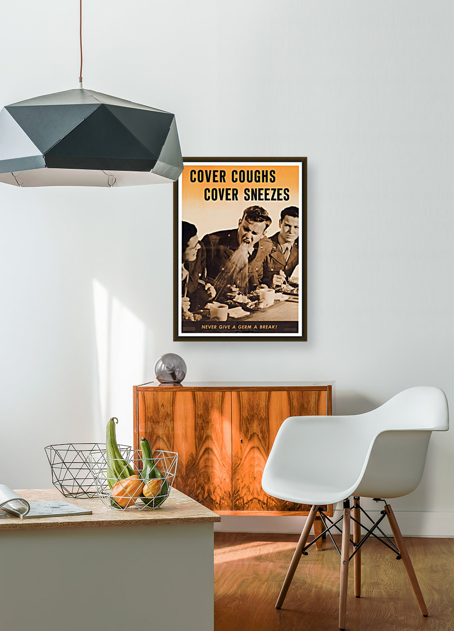 WWII Cover Coughs Cover Sbeezes Poster Reproduction
