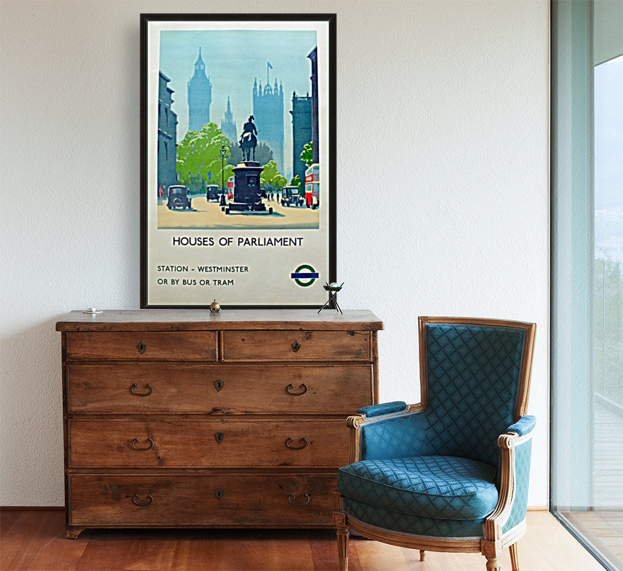 London Underground Houses of Parliament Reproduction