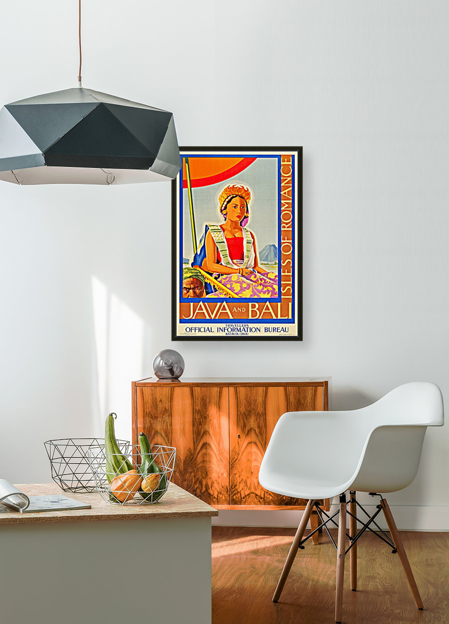 Java and Bali travel poster Reproduction
