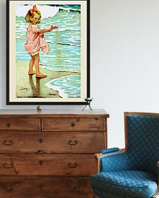 Girl at the sea Reproduction