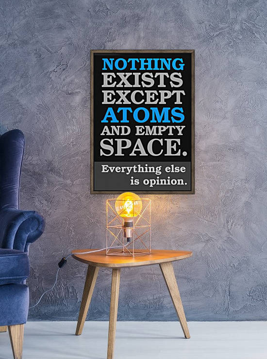 Atomist Quote from Democritus Reproduction