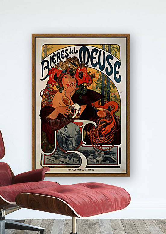Bieres de la Meuse by Alphonse Mucha Reproduction