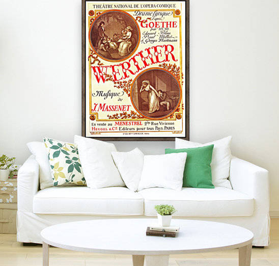 Original Vintage French Advertising Poster 1893 Paris Opera Goethe Werther by VINTAGE POSTER