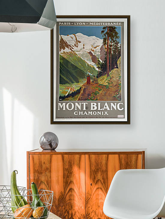 Original vintage poster Mont Blanc Chamonix by VINTAGE POSTER