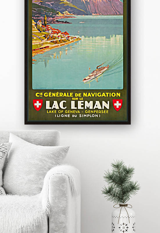 Lac Leman travel poster by VINTAGE POSTER