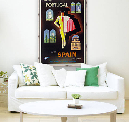 A photograph of Portugal and Spain by Clipper Poster by VINTAGE POSTER
