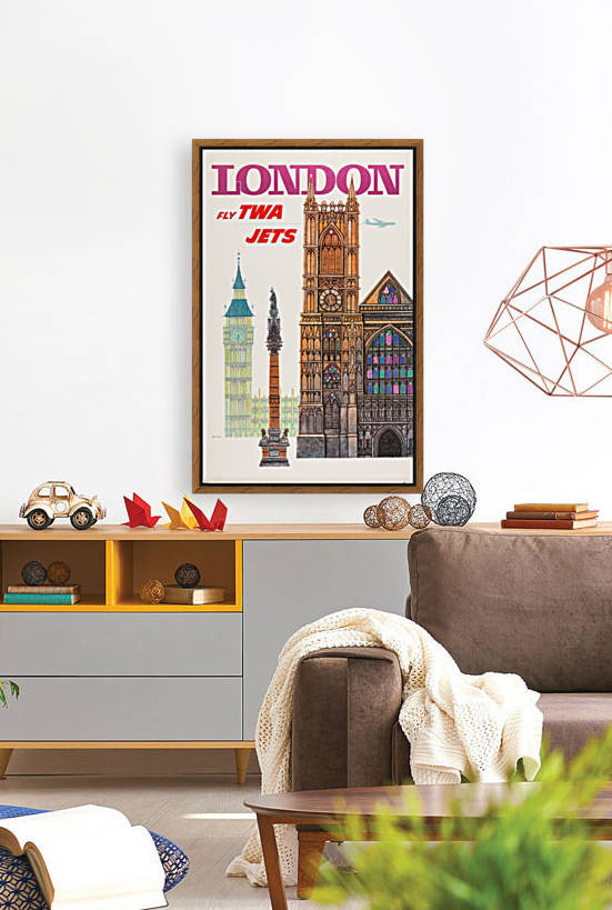 TWA London Vintage Travel Poster by VINTAGE POSTER