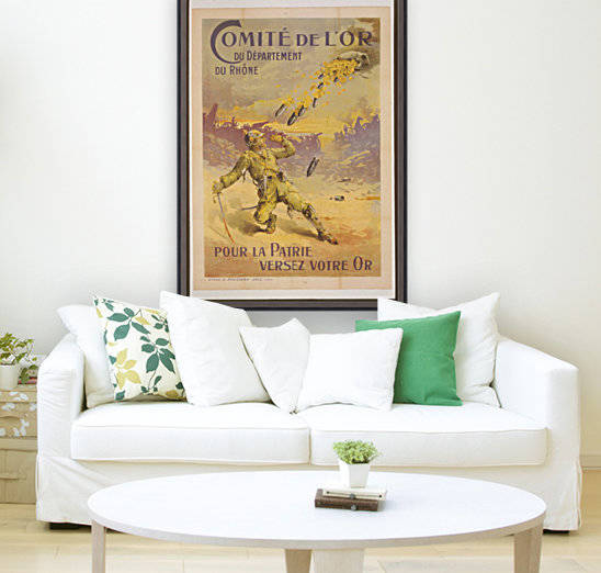 Vintage---Gold-and-Bombs by VINTAGE POSTER