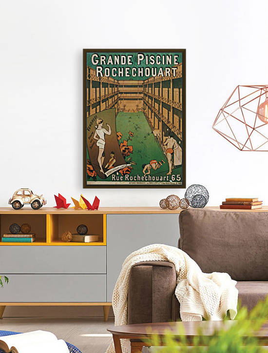 Grande Piscine Rochechouart Emile Levy Cie Paris 1886 by VINTAGE POSTER