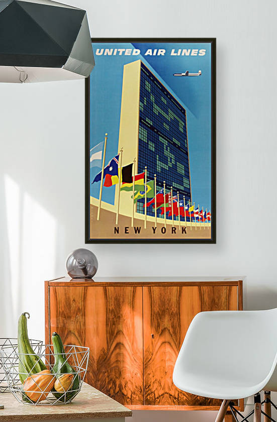United Airlines Poster New York Reproduction