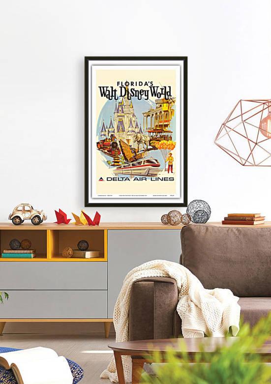 Florida Walt Disney World Delta Air Lines Poster Reproduction