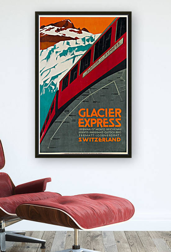 Glacier Express Switzerland Travel Poster Reproduction