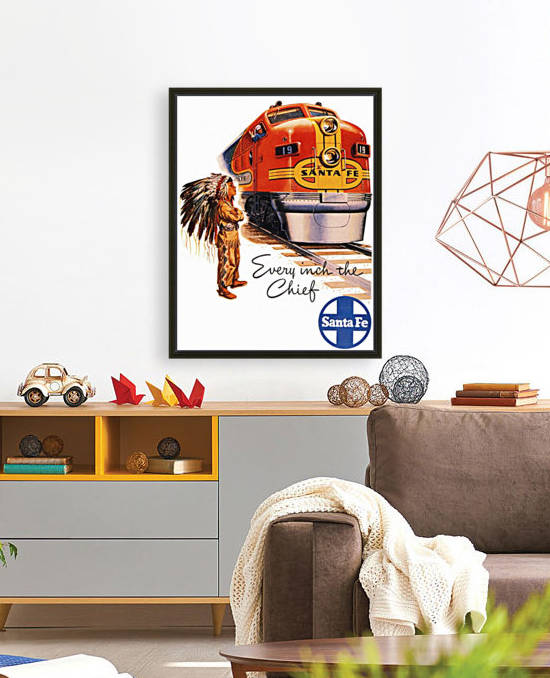 Santa Fe Vintage Railway Poster, 1948 Reproduction