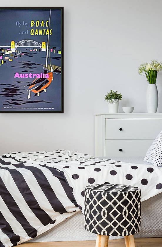 Original 1954 BOAC Australia Travel Poster Reproduction