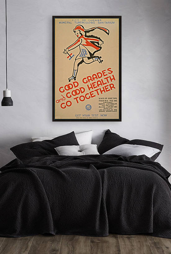 Chicago Municipal Tuberculosis Sanitarium poster promoting tuberculosis testing by VINTAGE POSTER