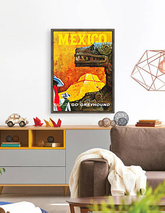 Mexico Go Greyhound Travel Poster by VINTAGE POSTER