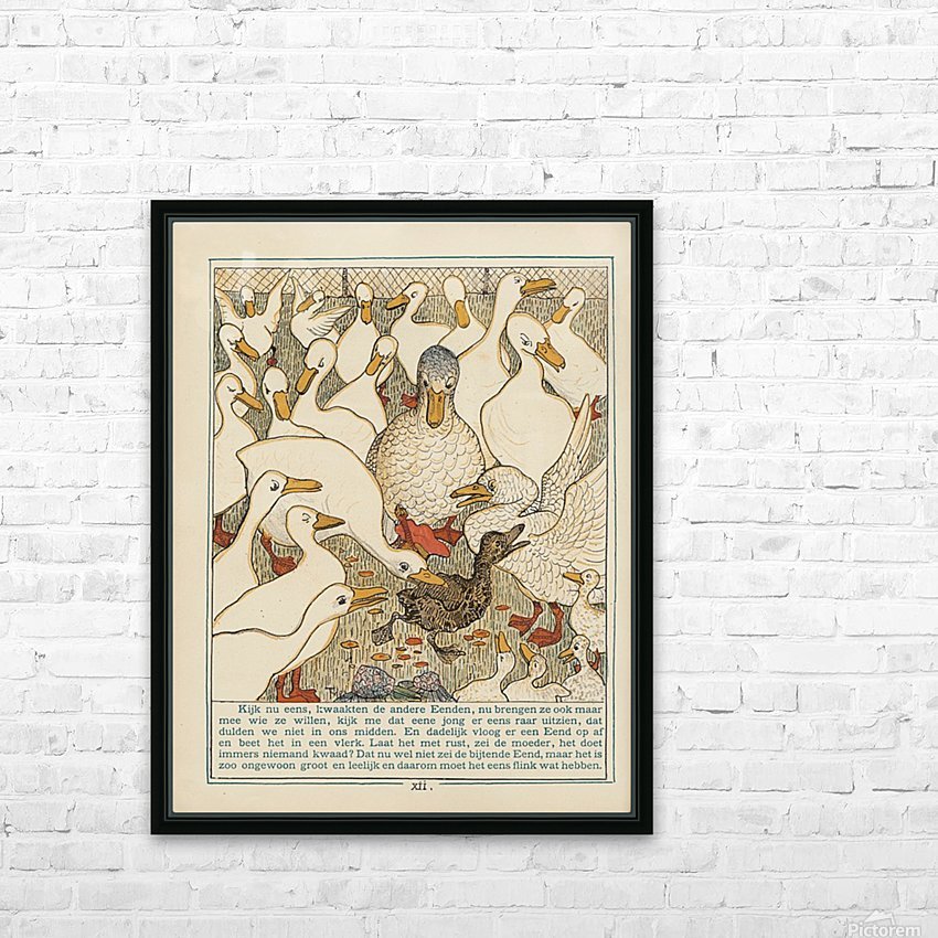 Ducks HD Sublimation Metal print with Decorating Float Frame (BOX)