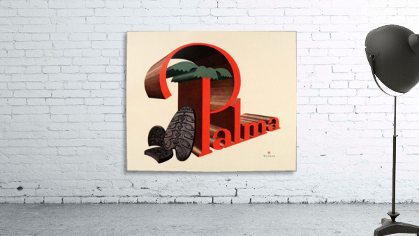 1931 Willrab Vintage Color Mini Poster Ad Palma Rubber Heels Shoes Palm Tree Wall Preview
