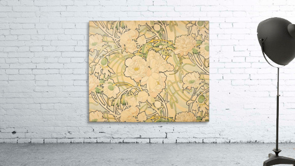 Alphonse Mucha - Peonies Wall Preview