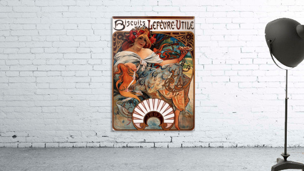 Buscuits Lefevre Utile by Alphonse Mucha Wall Preview