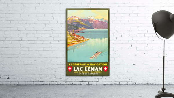 Lac Leman travel poster Wall Preview