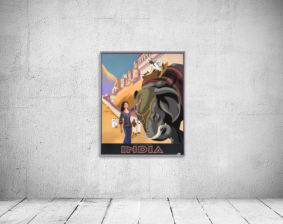 Visit Colorful India Vintage Travel Poster Wall Preview