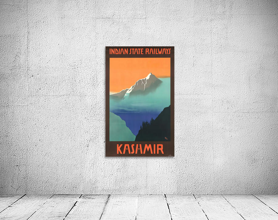 Indian State Railways Kashmir Travel Poster Wall Preview