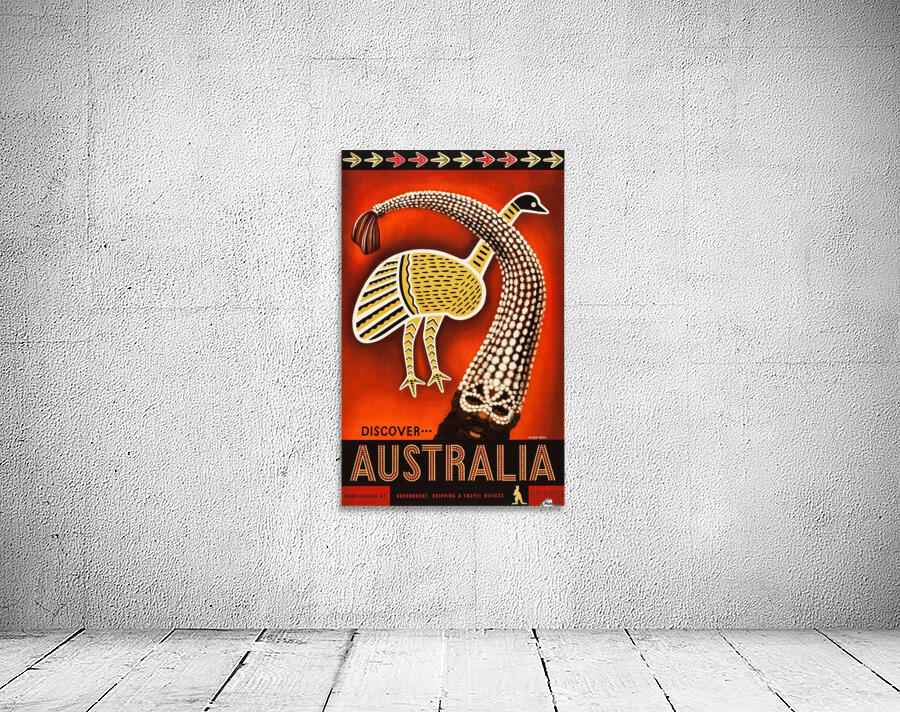 Discover Australia Travel Poster Wall Preview