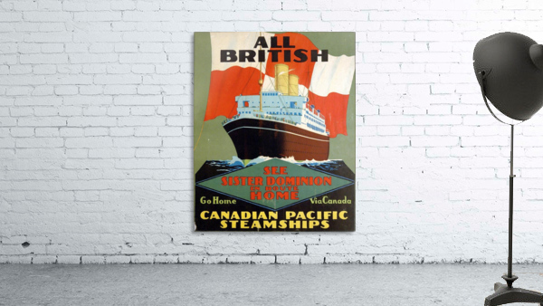 Canadian Pacific Steamships All British vintage poster Wall Preview
