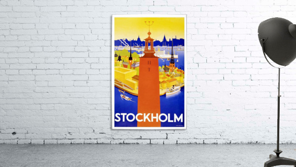 Stockholm travel poster Wall Preview