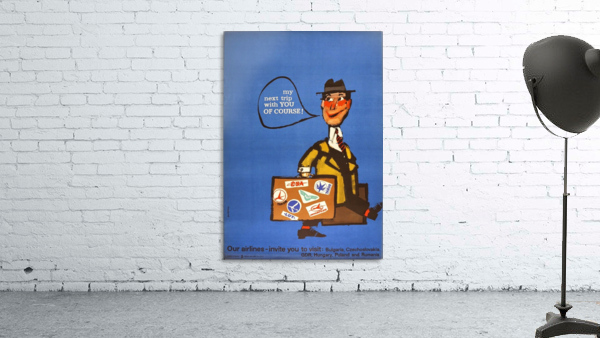 Vintage Interflug Poster Wall Preview